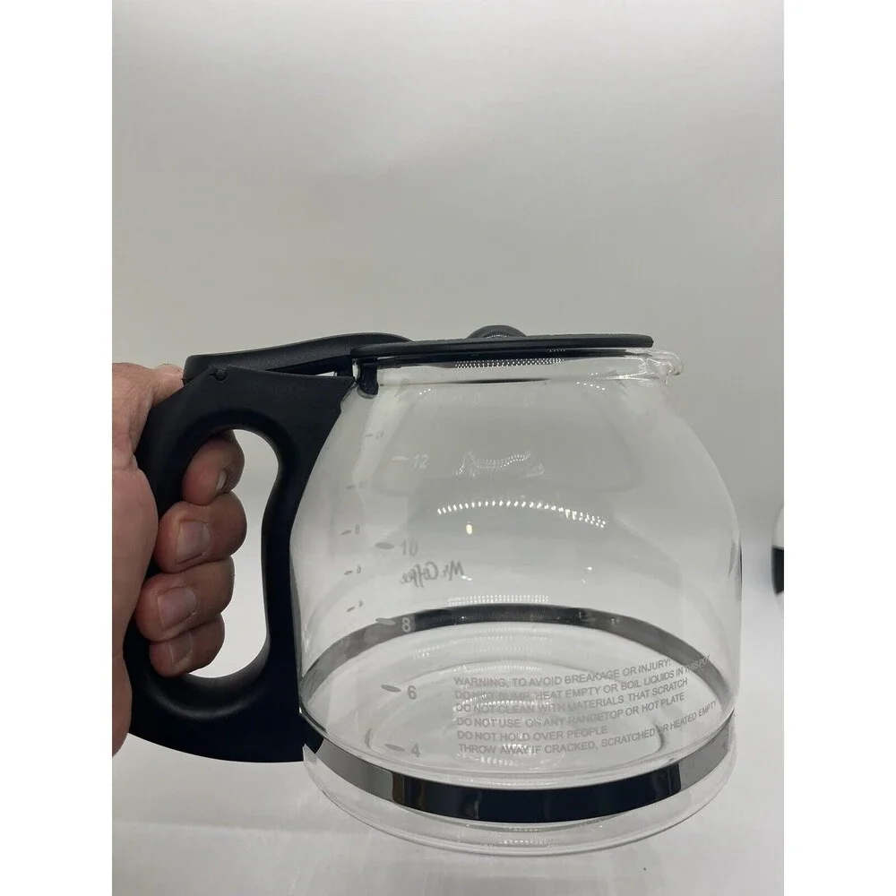 Mr. Coffee 12 Cup Replacement Decanter Carafe Clear Black